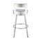 Armen Living Lynof Swivel Bar Stool in Brushed Stainless Steel with Light Gray Faux Leather 840254335523 - alternate 8
